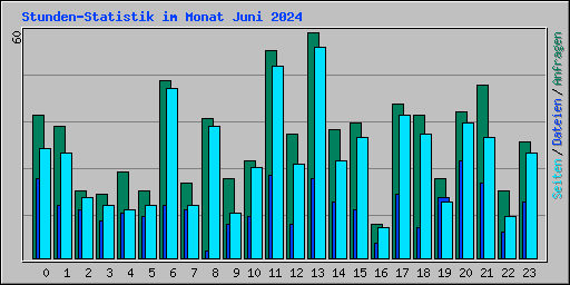 Stunden-Statistik im Monat Juni 2024