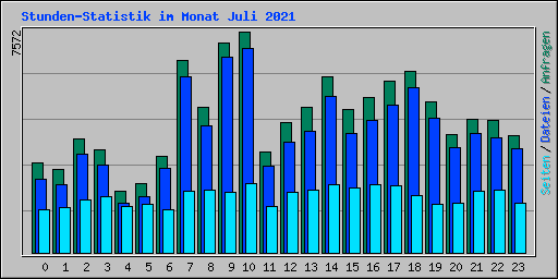 Stunden-Statistik im Monat Juli 2021