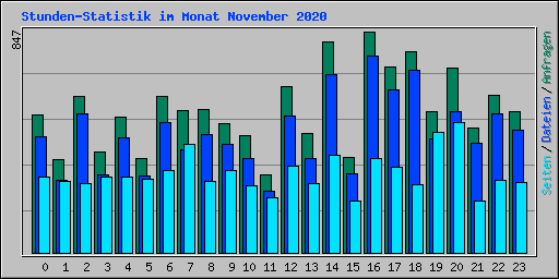 Stunden-Statistik im Monat November 2020