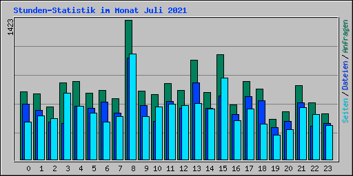 Stunden-Statistik im Monat Juli 2021