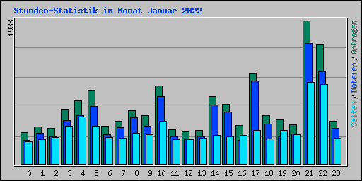 Stunden-Statistik im Monat Januar 2022